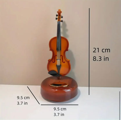 Caixa de Música Violino Vintage Elegante