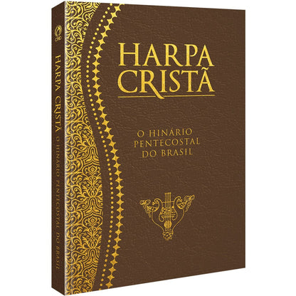 HARPA CRISTÃ POPULAR MARROM PEQUENA (13x10cm)