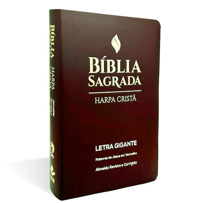Bíblia Grande Harpa Cristã Popular Letra Gigante Marrom (CPAD)
