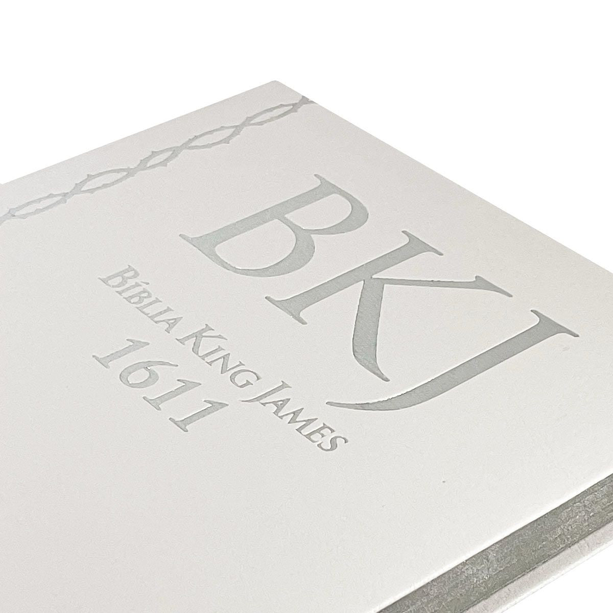 King James Bible 1611 - Slim Ultra-Thin Cover - Luxury White