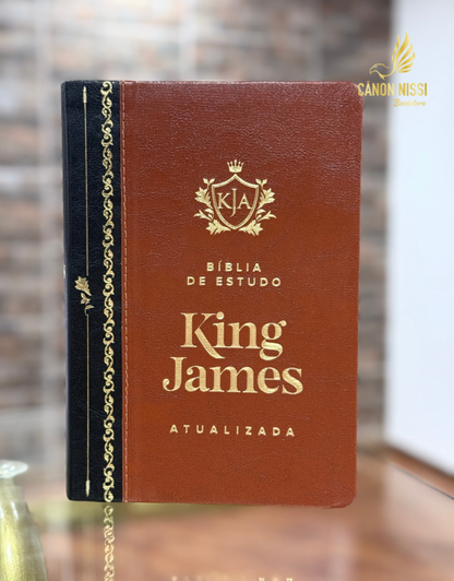 Bíblia King James Atualizada  - Capa Luxo - Castanha
