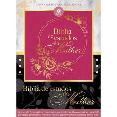 Bíblia De Estudo Da Mulher | NVT | Capa Rosa