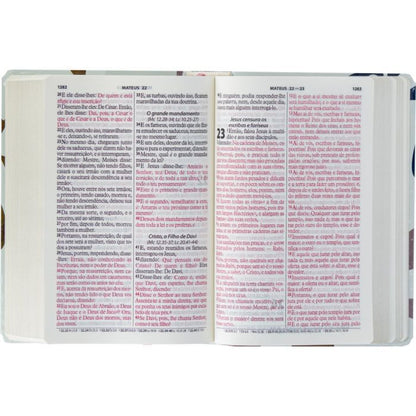 Bíblia com Harpa Cristã Popular Letra Grande Folhas