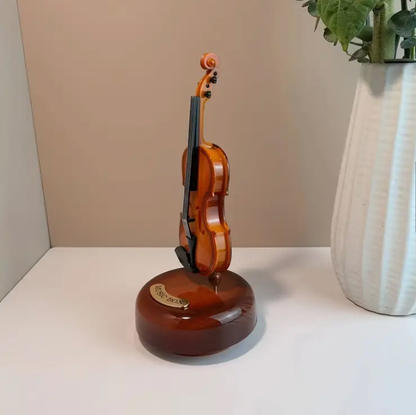 Caixa de Música Violino Vintage Elegante
