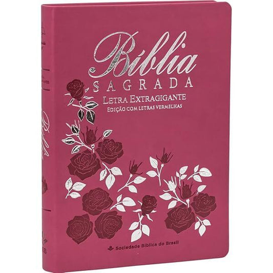 Bíblia Letra Extragigante Rosa - ARC