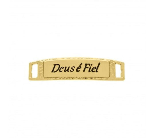 BRIDÃO DEUS É FIEL OURO 45MM