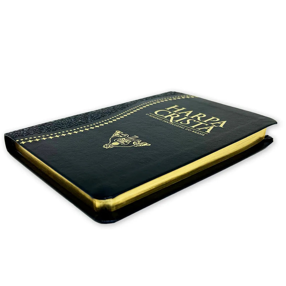 HARPA CRISTÃ CENTENÁRIO MÉDIA LUXO PRETO