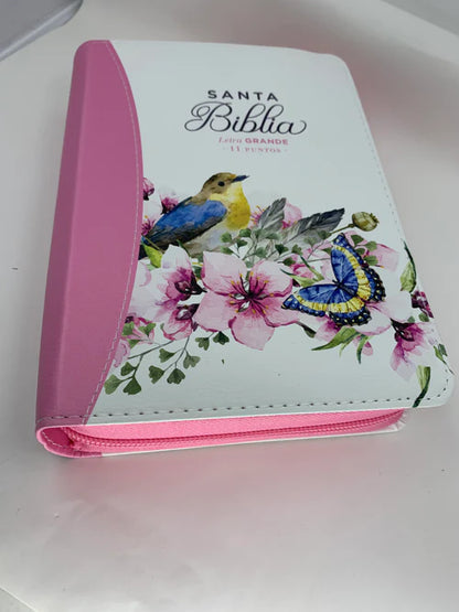 BÍBLIA RVR 1960 COLEÇÃO FANTASIA – EDIÇÃO ESPECIAL FLORES AZUIS COM ZÍPER