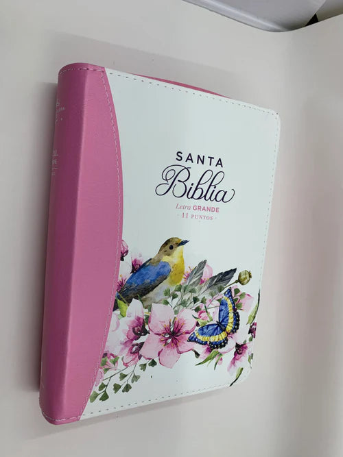 BÍBLIA RVR 1960 COLEÇÃO FANTASIA – EDIÇÃO ESPECIAL FLORES AZUIS COM ZÍPER