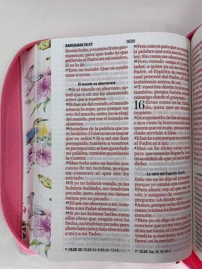 BÍBLIA RVR 1960 COLEÇÃO FANTASIA – EDIÇÃO ESPECIAL FLORES AZUIS COM ZÍPER