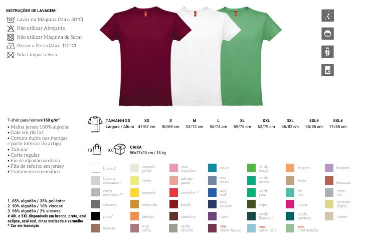 TSHIRT BRANCA PERSONALIZADA SUA ESTAMPA AQUI