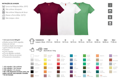 TSHIRT BRANCA PERSONALIZADA SUA ESTAMPA AQUI