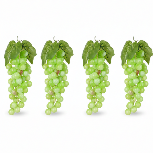 KIT 4 CACHOS DE UVAS VERDES ARTIFICIAIS