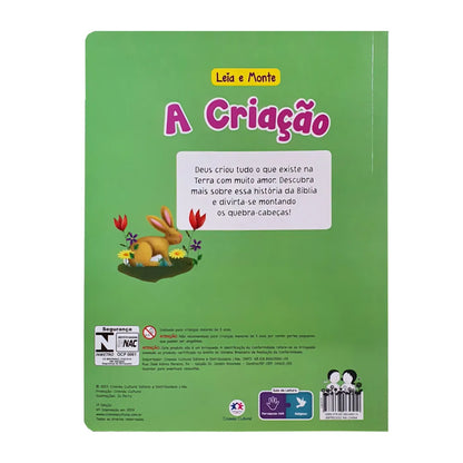 LIVRO QUEBRA-CABEÇA A CRIAÇÃO — 20 PEÇAS