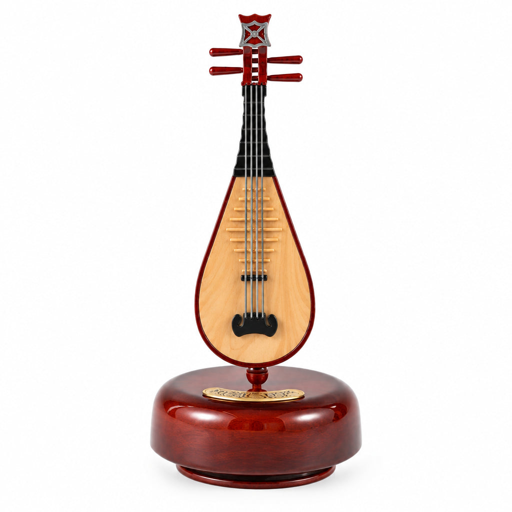 Elegant Vintage Harp Music Box