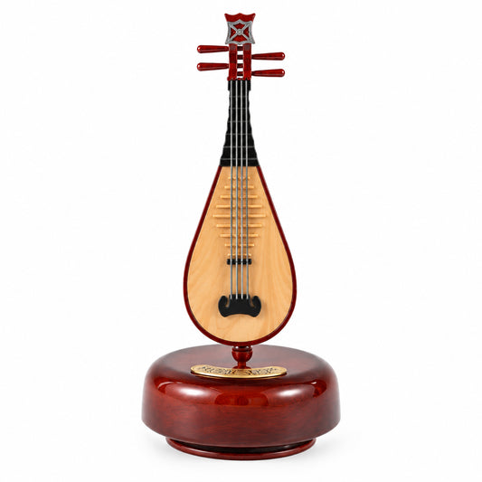 Elegant Vintage Harp Music Box