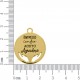 PINGENTE ENTREGO CONFIO ACEITO AGRADEÇO OURO 29MM
