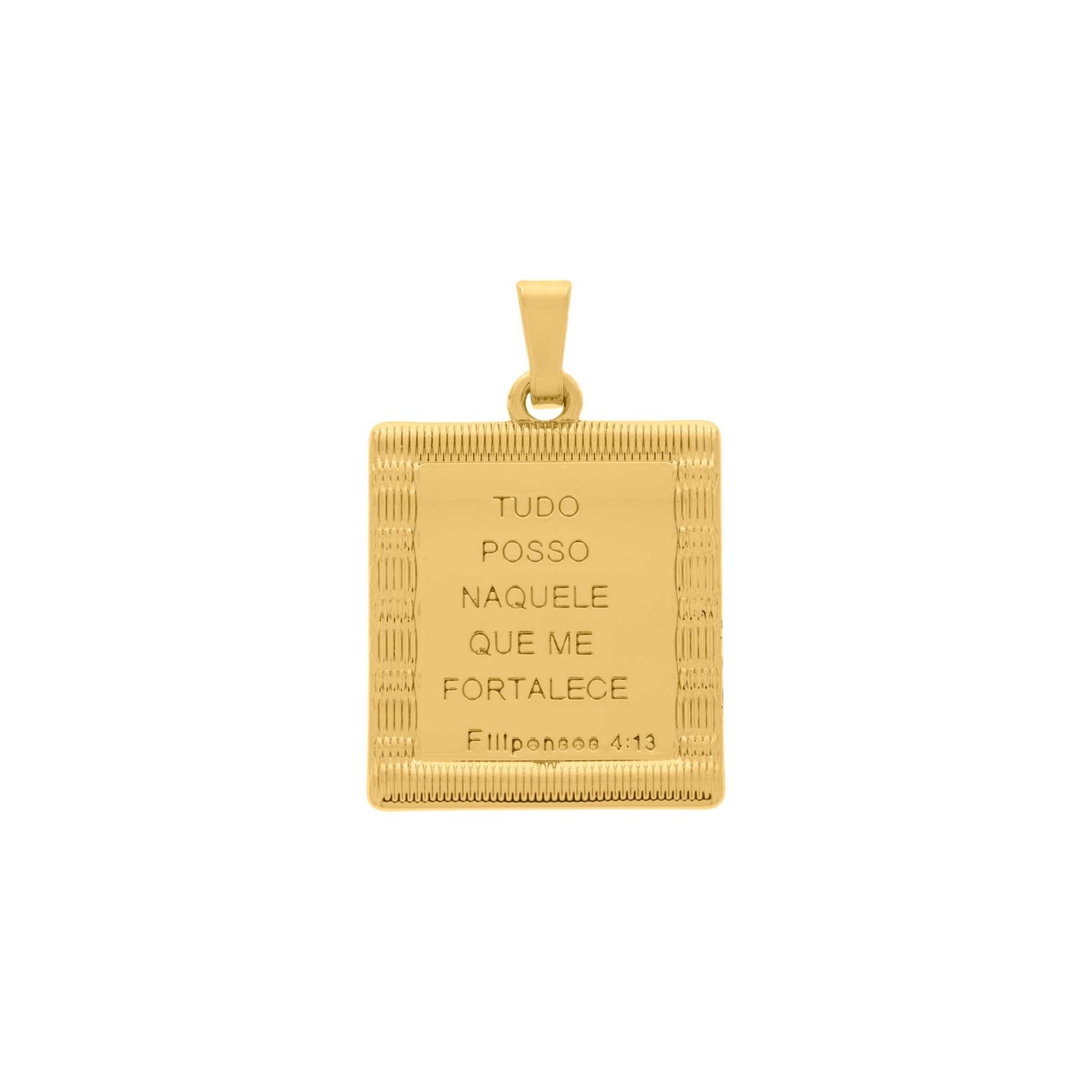 PINGENTE VERSÍCULOS OURO 26MM