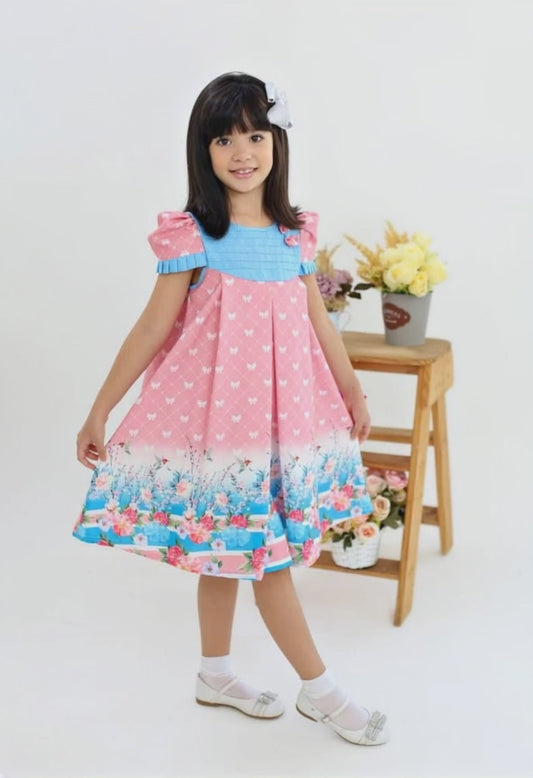 Vestido Trapézio Luxo Floral