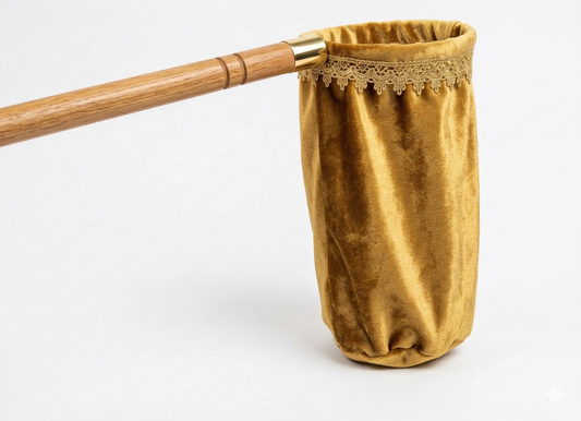 SALVA DE CETIM PARA COLETA DE DIZIMOS - DOURADA