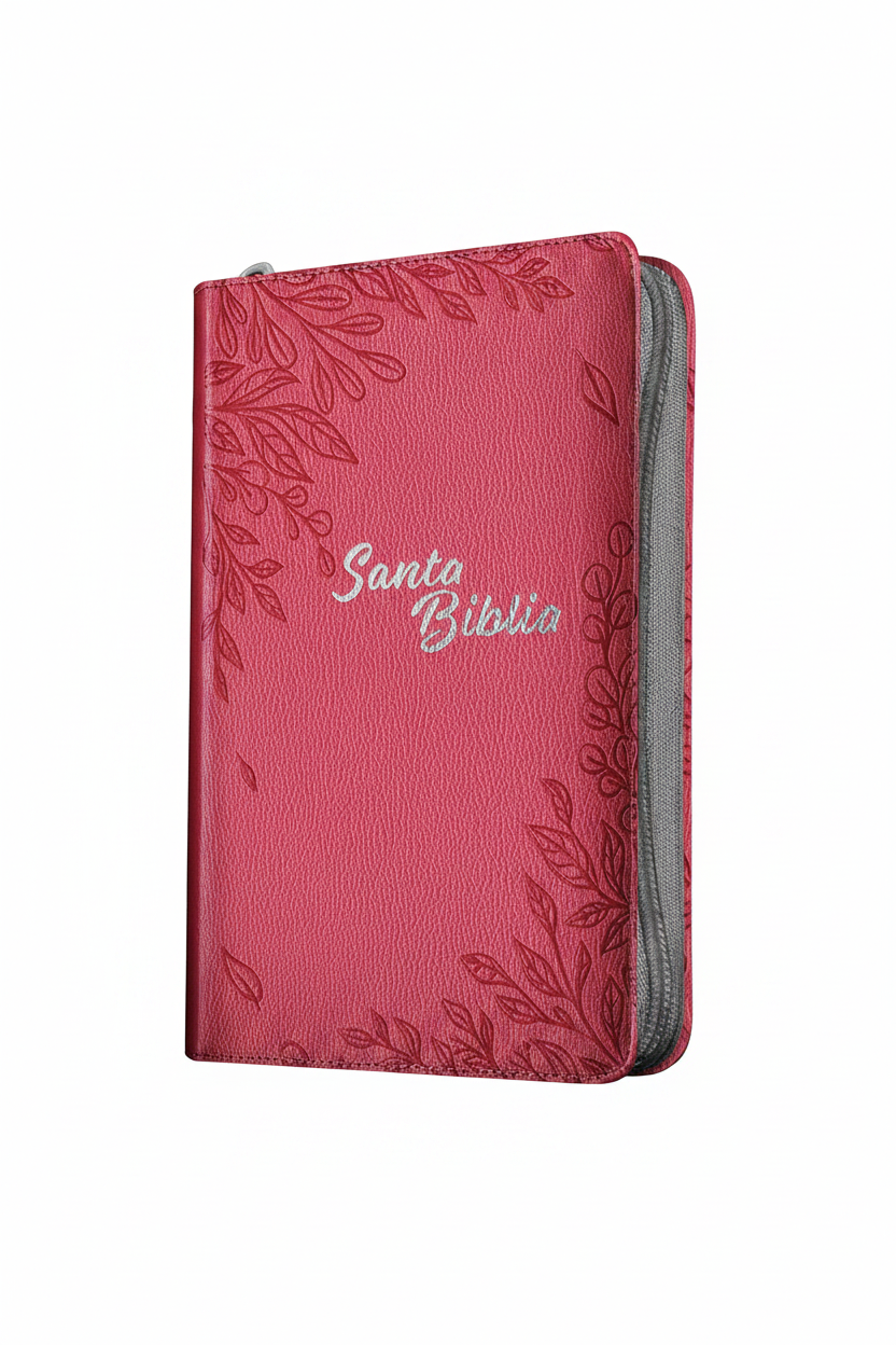 SANTA BIBLIA FLORAL ROSA SENTIPIEL