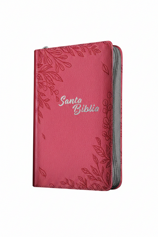 SANTA BIBLIA FLORAL ROSA SENTIPIEL