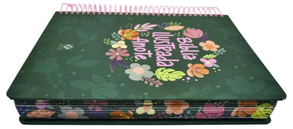 BÍBLIA SAGRADA ANOTE ILUSTRADA NVT — CAPA DURA CORES E FLORES