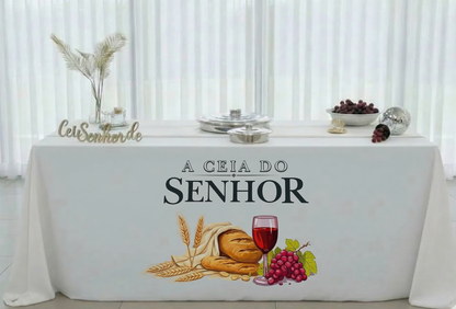 TOALHA BRANCA ESPECIAL PARA SANTA CEIA SEM RENDA
