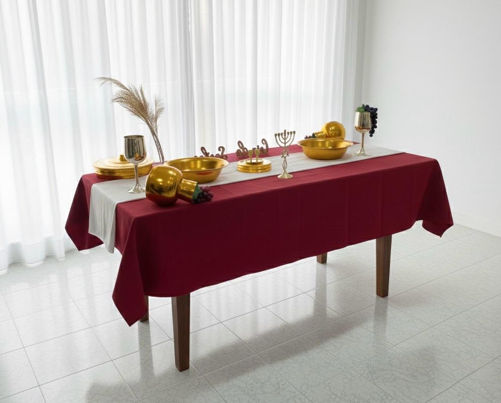 TOALHA VERMELHA PARA MESA DE SANTA CEIA