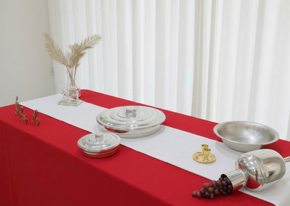 TOALHA VERMELHA PARA MESA DE SANTA CEIA