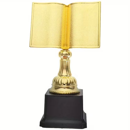 TROFÉU LIVRO DOURADO - PLACA ELEGANTE