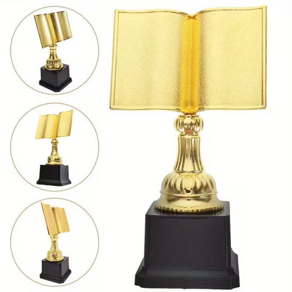 TROFÉU LIVRO DOURADO - PLACA ELEGANTE