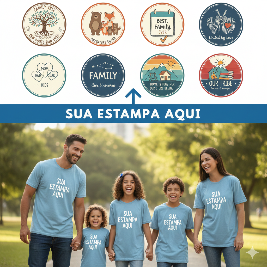 TSHIRT PERSONALIZADA KIT FAMILY PREMIUM