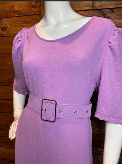 VESTIDO LONGO PRINCESA COM CINTO - LÍDIA