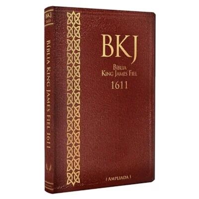 BIBLIA KING JAMES FIEL 1611 ULTRA FINA AMPLIADA -CASTANHA