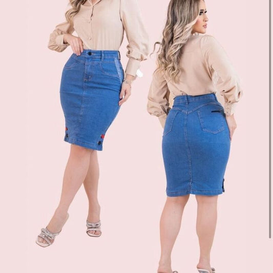 SAIA JEANS BOTAO VERMELHO E PRETO 36