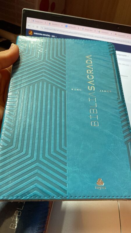 BIBLIA SLIM KING ULTRA FINA CLÁSSICA - TURQUESA