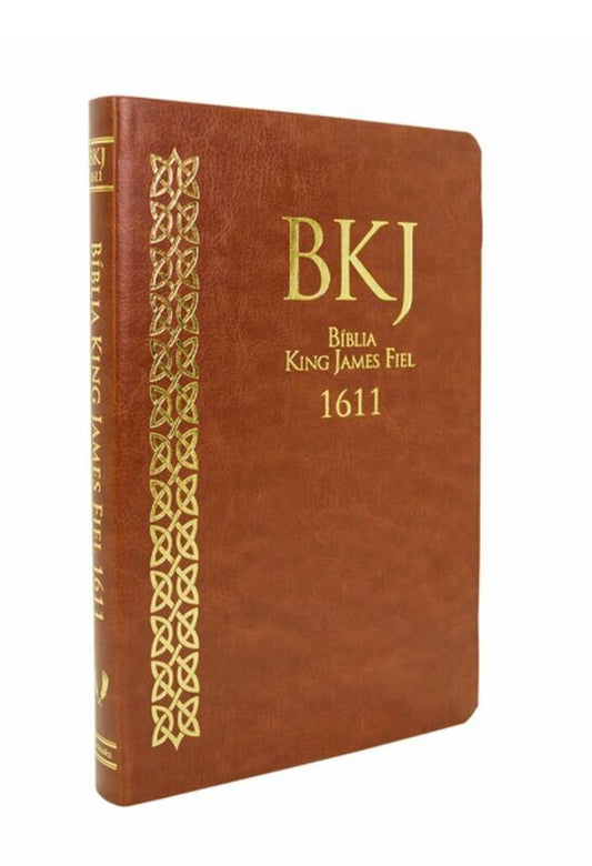 BIBLIA KING JAMES FIEL 1611 ULTRA FINA-CASTANHO CLARO