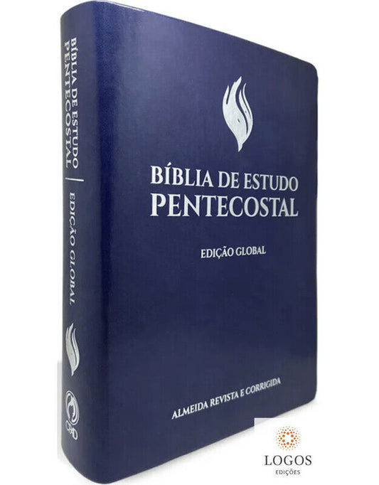 Bíblia de Estudo Pentecostal Ed. Global - LUXO AZUL