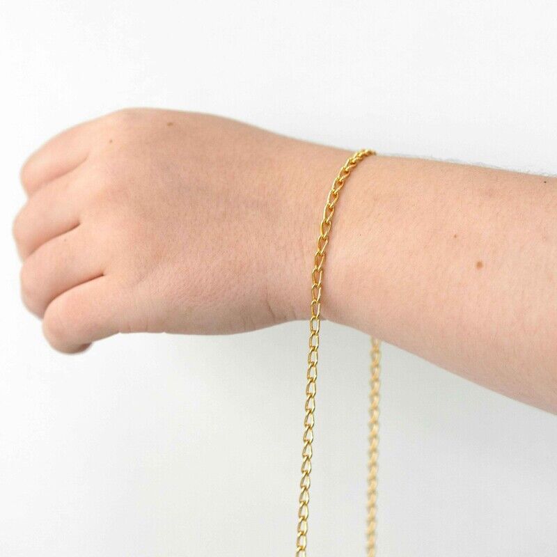 PULSEIRA CORRENTE DE ELO GRUMET FINA DOURADA