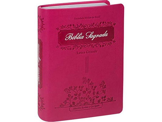 BÍBLIA SAGRADA COM CAPA EM COURO SINTÉTICO, FECHO DE CORRER E ÍNDICE DIGITAL LETRA GRANDE