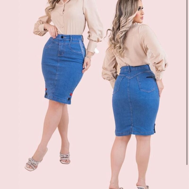 SAIA JEANS BOTAO VERMELHO E PRETO 38