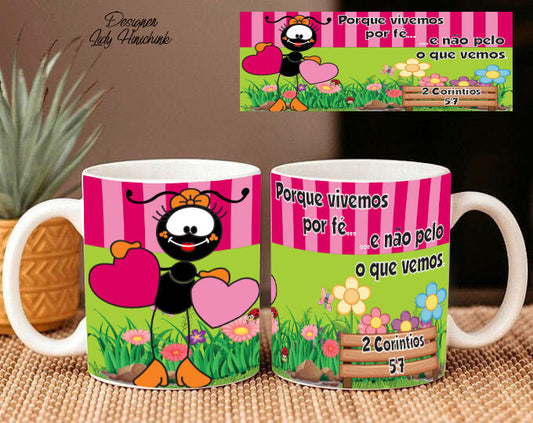 Caneca Smilinguido Porque Vivemos por fé