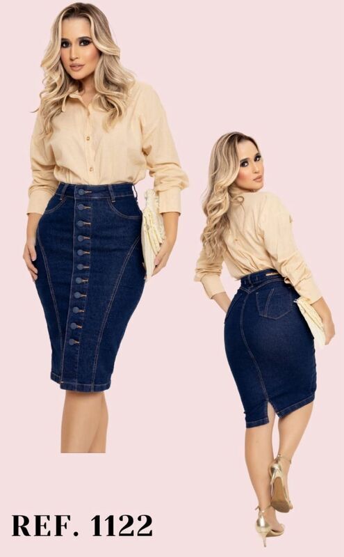 SAIA JEANS COM BOTOES ENCAPADO FRENTE 38