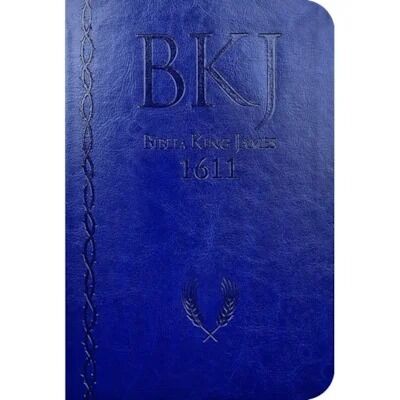 BIBLIA KING JAMES FIEL 1611 ULTRA FINA AMPLIADA-AZUL