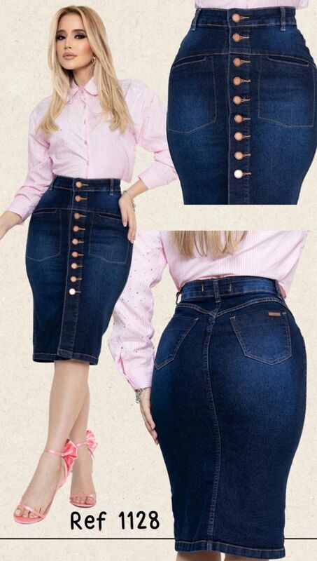 SAIA JEANS COM BOTOES DE METAL 40