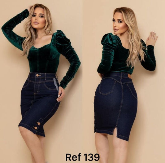 SAIA JEANS COM QUATRO BOTOES NA PONTA 38