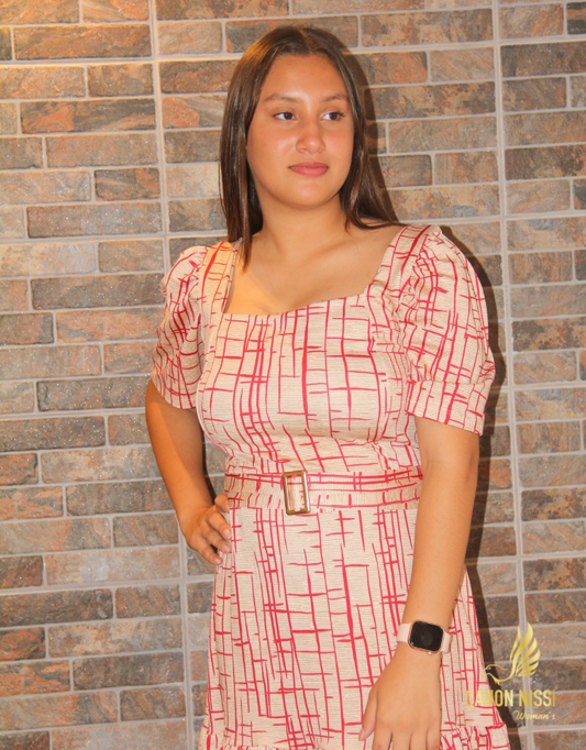 VESTIDO CREPINHO GOLA QUADRADA - DÉBORA