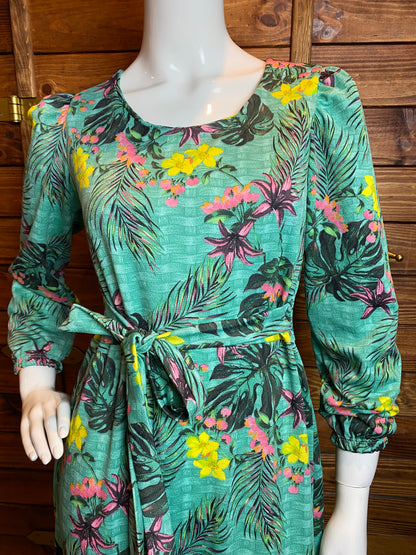 VESTIDO MIDI CREPINHO MANGA LONGA - ANA