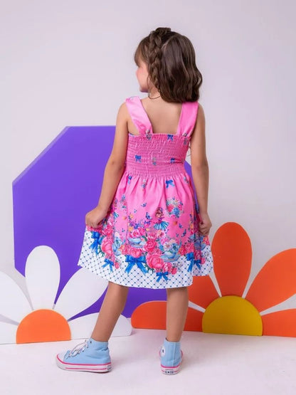 VESTIDO KIDS LAÇO AZUL - CÂNON NISSI KIDS